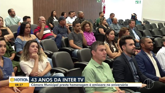 Inter TV Grande Minas comemora 43 anos e é homenageada na Câmara de Montes Claros