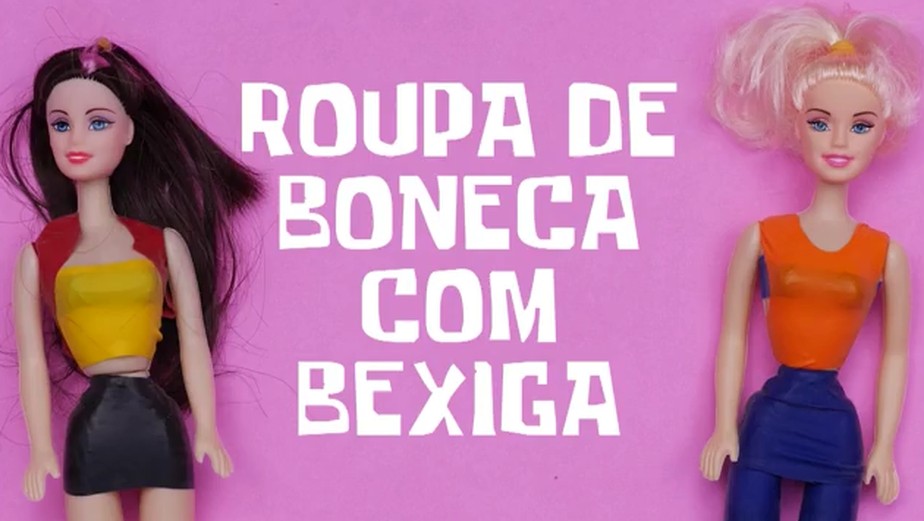 COMO FAZER ROUPA DE BONECA!! FEITA COM BEXIGAS,(BALÃO) dyl 