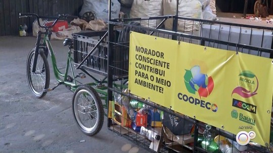 Triciclos começam a ser utilizados para fazer a coleta de lixo reciclável em Bauru - Programa: Bom Dia Cidade – Bauru 