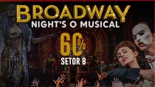 Garanta 60% de desconto no setor B para o Broadway Night's - O Musical, em Foz do Iguaçu  - Foto: (RPC)