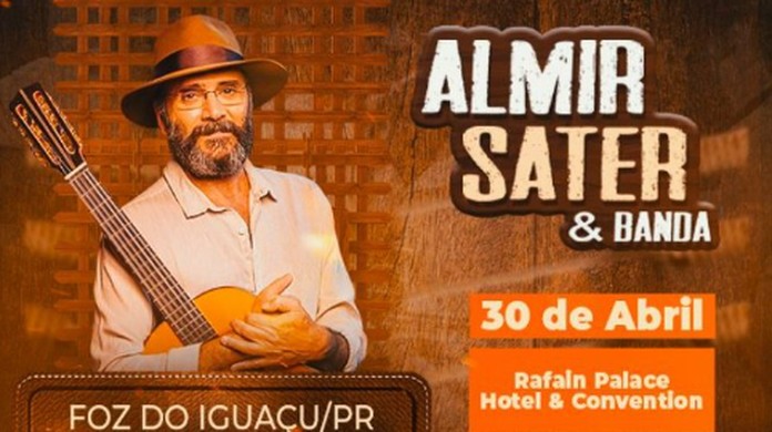 Almir Sater se apresenta em Lages na próxima sexta-feira (4)