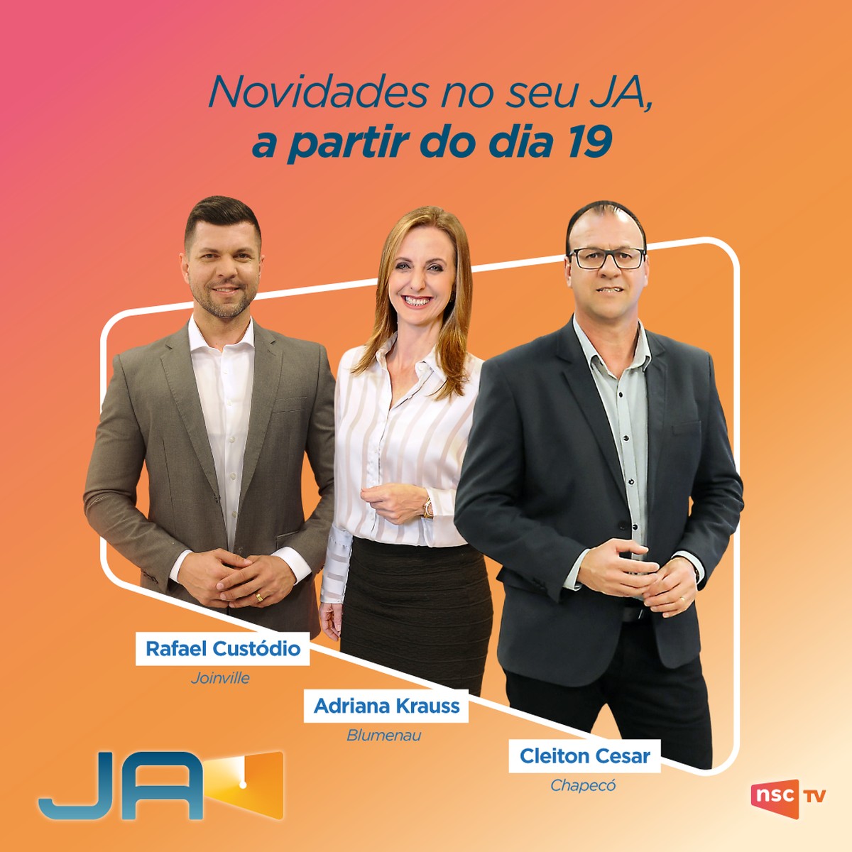 Jornal do Almoço das regiões de Joinville, Blumenau e Chapecó amplia programação local NSC TV
