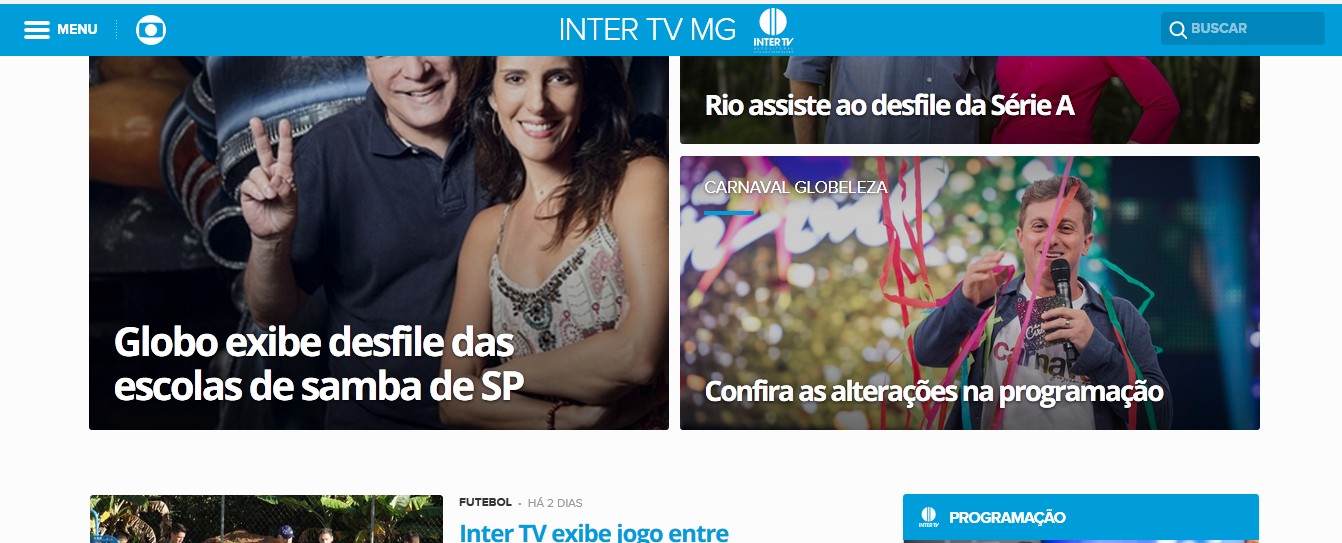 Página de programação da Inter TV está de cara nova | Rede globo