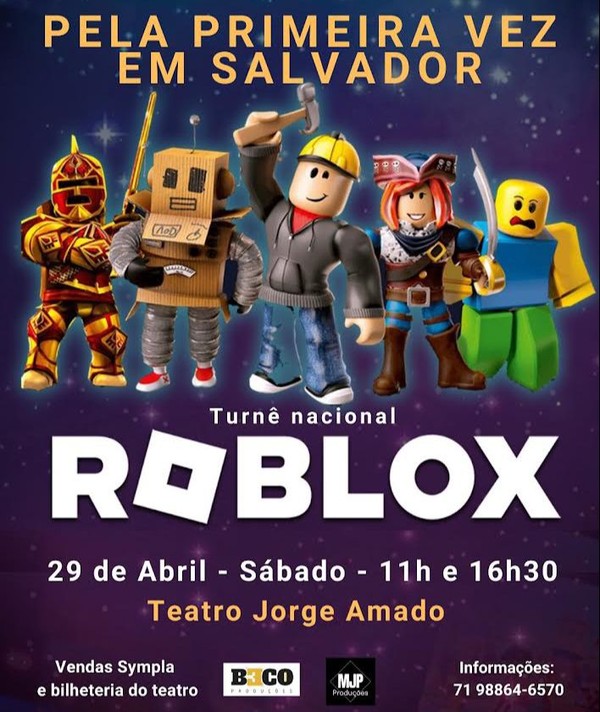 Turnê nacional do Roblox chega a Salvador no dia 29/4