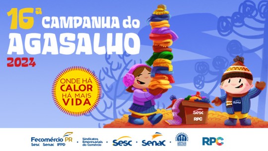 16ª Campanha do Agasalho Sesc PR e RPC arrecada roupas, calçados e cobertores no Paraná - Foto: (Divulgação)