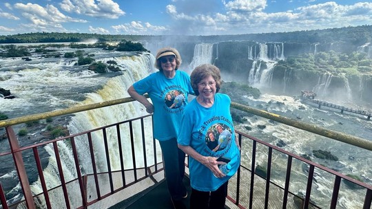 Melhores amigas estadunidenses que viajaram o mundo aos 80 anos conheceram Foz do Iguaçu - Foto: (Arquivo Pessoal)